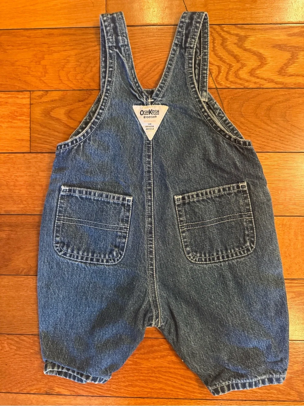 Vintage OshKosh B'Gosh Denim Overalls 0-3M EUC Made in USA Vestbak